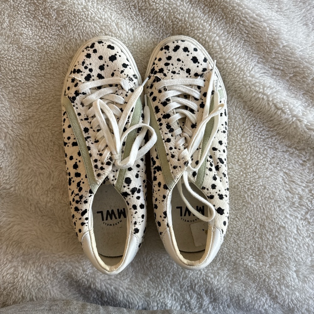 Spotted White and Black Sneakers